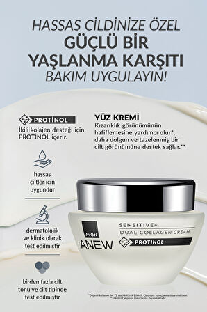 Anew Sensitive+ Çift Kollajen Krem 50 Ml. İkili Set