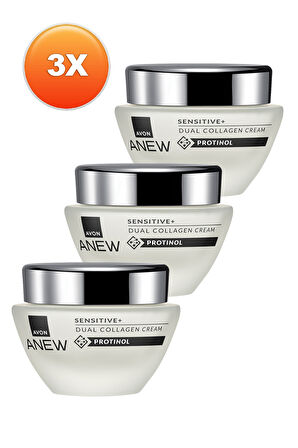 Anew Sensitive+ Çift Kollajen Krem 50 Ml. Üçlü Set