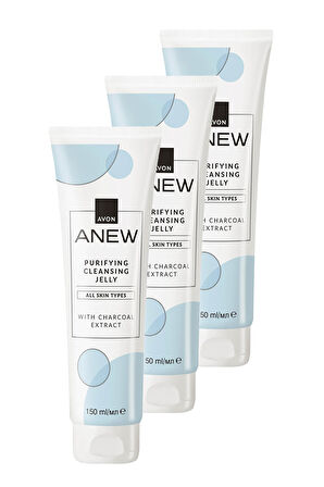 Anew Purifying Cleansing Jelly Kömür Özlü Arındırıcı Temizleyici Jel 150 Ml. Üçlü Set