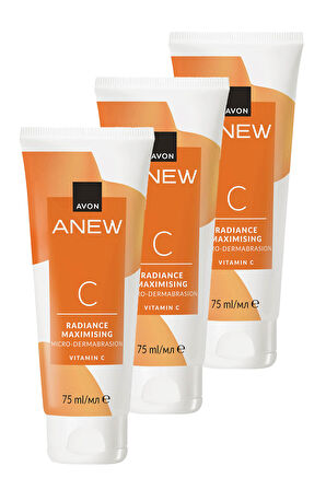 Anew Radiance Maximising Mikro Dermabrazyon C Vitamin Arındırıcı Scrub 75 Ml. Üçlü Set