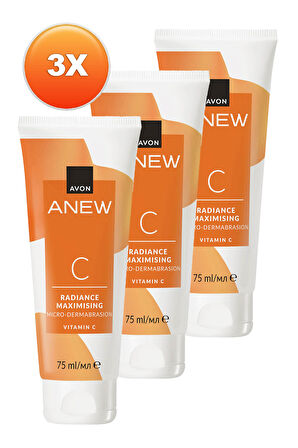 Anew Radiance Maximising Mikro Dermabrazyon C Vitamin Arındırıcı Scrub 75 Ml. Üçlü Set