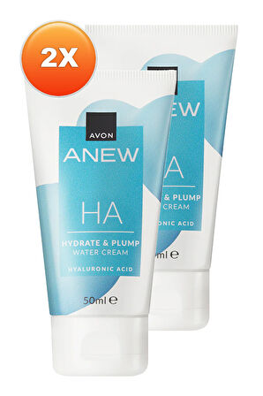 Anew Hyalüronik Asit İçeren Dolgun Görünüm Veren Su Bazlı Krem 50 Ml. İkili Set