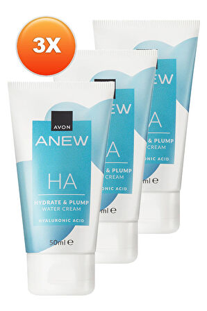 Anew Hyalüronik Asit İçeren Dolgun Görünüm Veren Su Bazlı Krem 50 Ml. Üçlü Set