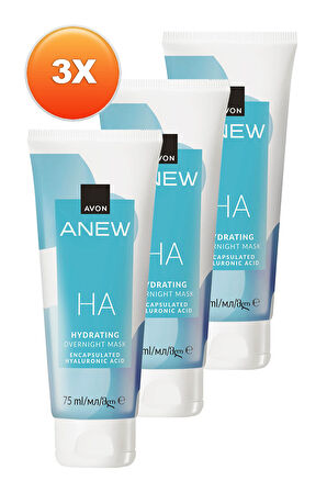 Anew Hyalüronik Asit İçeren Gece Maskesi 75 Ml. Üçlü Set