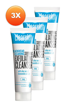 Clearskin Blackhead Clearing Siyah Noktalar İçin Ferahlatan Arındırıcı Temizleyici 125 Ml. Üçlü Set