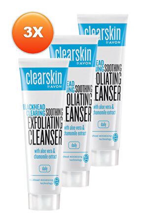 Clearskin Siyah Nokta Yatıştırıcı Peeling Temizleyici 100 Ml. Üçlü Set