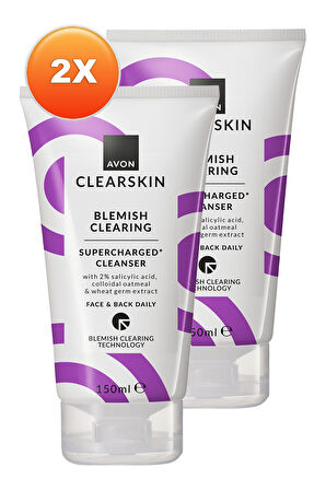 Clearskin Supercharged Lekeler İçin Temizleyici 150 Ml. İkili Set