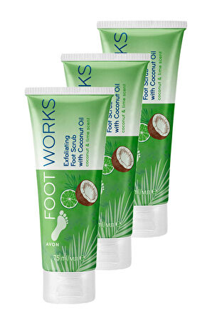 Footworks Hindistan Cevizi ve Misket Limonu Özlü Ayak için Scrub 75 Ml. Üçlü Set