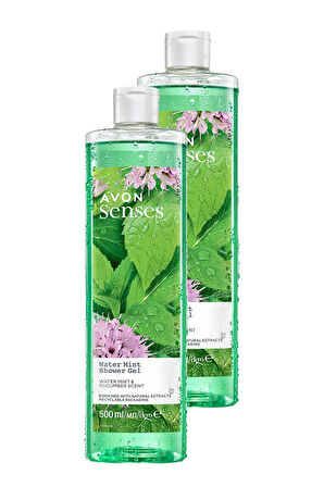 Senses Water Mint Nane ve Salatalık Kokulu Duş Jeli 500 Ml. İkili Set