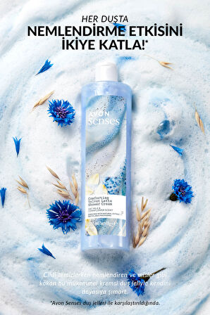 Senses Rahatlatıcı Yulaf Sütü ve Peygamber Çiçeği Duş Kremi 500 Ml. Üçlü Set