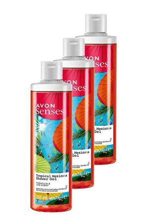 Tropical Mexicana Çarkıfelek ve Limon Kokulu Duş Jeli 250 Ml. Üçlü Set
