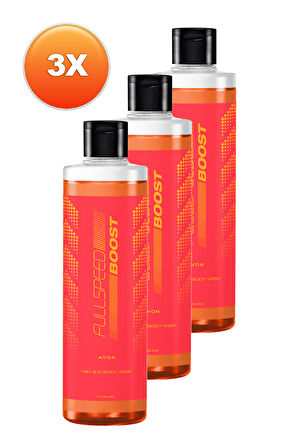 Full Speed Boost Erkekler için Saç ve Vücut Şampuanı 250 Ml. Üçlü Set