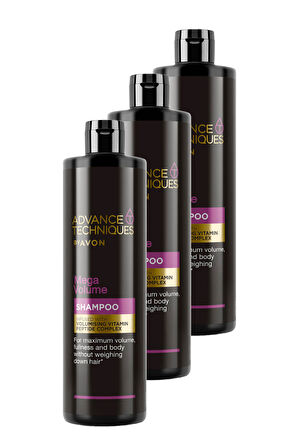 Advance Techniques Mega Volume Hacim Veren Şampuan 400 Ml. Üçlü Set