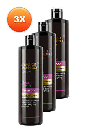 Advance Techniques Mega Volume Hacim Veren Şampuan 400 Ml. Üçlü Set