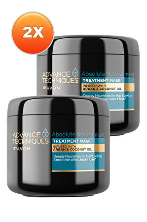 Advance Techniques Argan ve Hindistan Cevizi Yağı İçeren Saç Maskesi 375 Ml. İkili Set