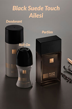 Black Suede Touch Erkek Parfüm Rollon Deodorant Paketi