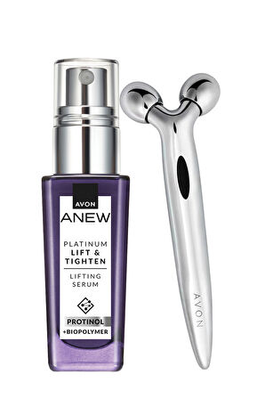 Anew Platinum Lifting ve Sıkılaştırma Etkili Serum ve Masaj Rulosu Paketi