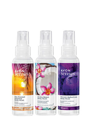 Senses Velvet Seduction Aloha Monoi ve Sun Kissed Sunsets Vücut Spreyi Paketi