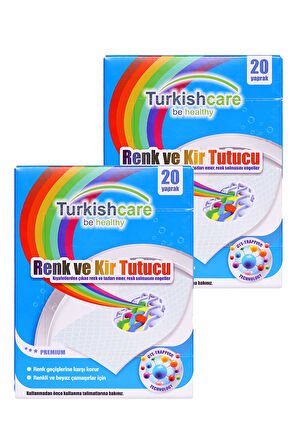 Renk Koruyucu Çamaşırlar için 20'li Mendil İkili Set