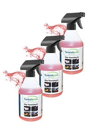 Auto Çok Amaçlı Araç Temizlik Spreyi 500 Ml. Üçlü Set