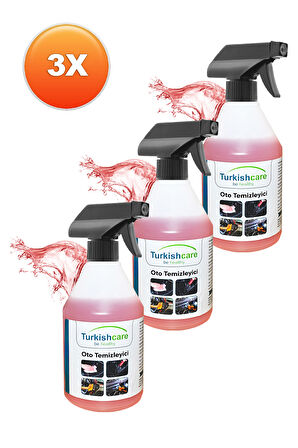 Auto Çok Amaçlı Araç Temizlik Spreyi 500 Ml. Üçlü Set