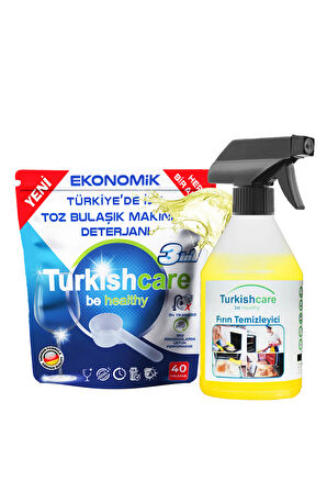 Toz Bulaşık Makinesi Deterjanı ve Fırın Temizleyici Sprey Paketi