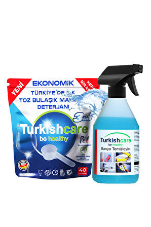 Toz Bulaşık Makinesi Deterjanı ve Banyo Temizlik Spreyi Paketi