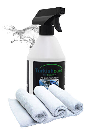 Oto Cam Temizleyici Sprey ve 3’lü Ithal Mikrofiber Bez Temizlik Paketi