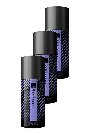 Full Speed Quantum Erkek Sprey Deodorant 150ml Üçlü Paket