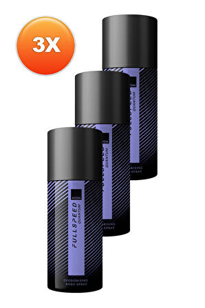 Full Speed Quantum Erkek Sprey Deodorant 150ml Üçlü Paket