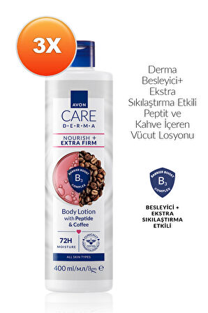 Care DermaNourish + Extra Firm Vücut Losyonu 400ml Üçlü Paket