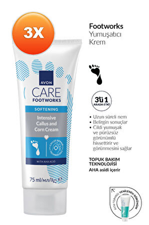 Footworks Yumuşatıcı Ayak Kremi 75ml Üçlü Paket