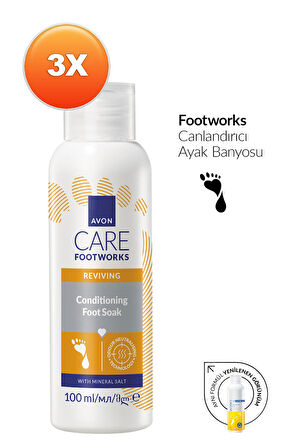 Footworks Canlandırıcı Ayak Banyosu 100ml Üçlü Paket