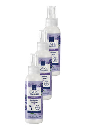 Footworks Lavanta Özlü Koku Önleyici Ayak Spreyi 100ml Üçlü Paket