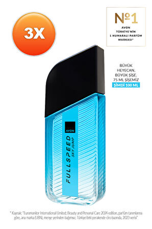 Full Speed Sky Jump Erkek Parfüm Edt 100ml Üçlü Paket