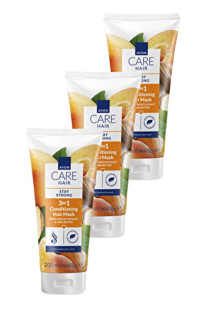 Care Kayısı Özü ve Shea Yağı İçeren 3’ü 1 Arada Saç Maskesi 200ml Üçlü Paket