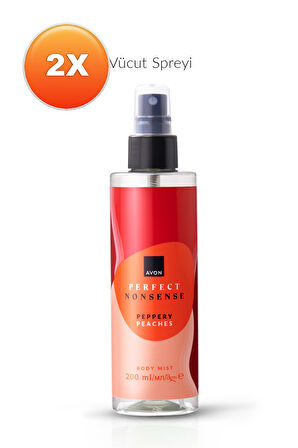 Perfect Nonsense Peppery Peaches Vücut Spreyi 200ML İkili Set