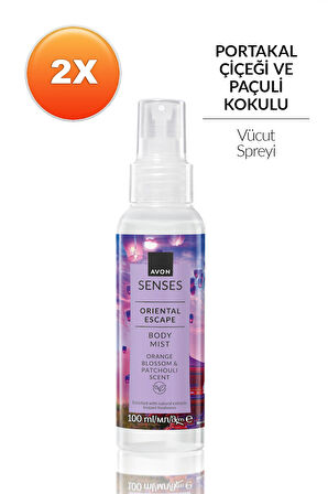 Senses Oriental Escape Portakal Çiçeği ve Paçuli Kokulu Vücut Spreyi 100ML İkili Set