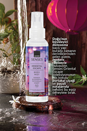 Senses Oriental Escape Portakal Çiçeği ve Paçuli Kokulu Vücut Spreyi 100ML Üçlü Set