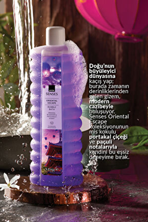 Senses Oriental Escape Portakal Çiçeği ve Paçuli Kokulu Banyo Köpüğü 1 Lt Üçlü Set