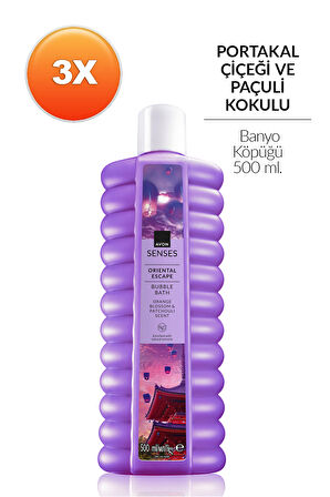 Senses Oriental Escape Portakal Çiçeği ve Paçuli Kokulu Banyo Köpüğü 500ML Üçlü Set