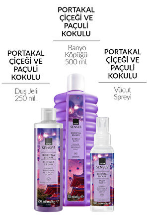 Senses Oriental Escape Portakal Çiçeği ve Paçuli Kokulu Banyo Paketi