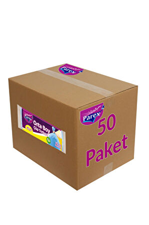 Güçlü Çöp Torbası Orta Boy 15'li 55 x 60 cm 50 Paket 1 Koli