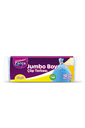 Güçlü Çöp Torbası Jumbo Boy 10'lu 80 x 110 cm 25 Paket 1 Koli