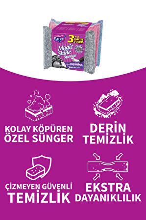 Magic Shine Sünger 3’lü Paket İkili Set