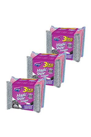 Magic Shine Sünger 3’lü Paket Üçlü Set