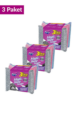 Magic Shine Sünger 3’lü Paket Üçlü Set