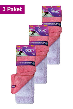 Easy Mikrofiber Temizlik Bezi 2' Li  Paket Üçlü Set