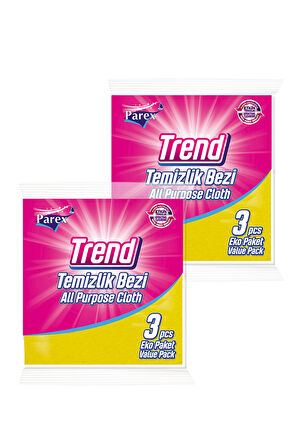 Trend Temizlik Bezi 3'lü Paket İkili Set