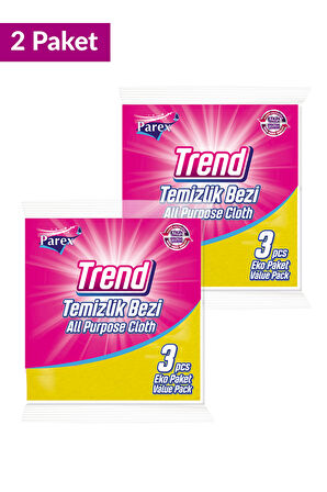 Trend Temizlik Bezi 3'lü Paket İkili Set